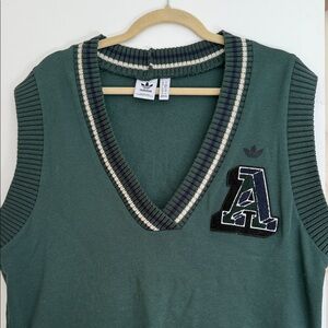 Adidas Forest Green V-Neck Sweater Vest
